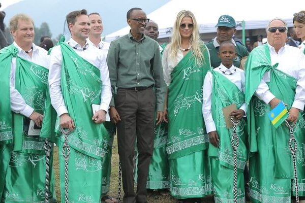 The President of Rwanda Paul Kagame with Guests at Kwita Izina in 2016